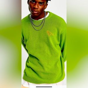 ASOS DESIGN knitted sweater with t-rex embroidery in green NWT/New In Bag